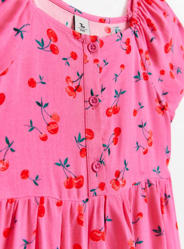 Cherry print tea dress best sale